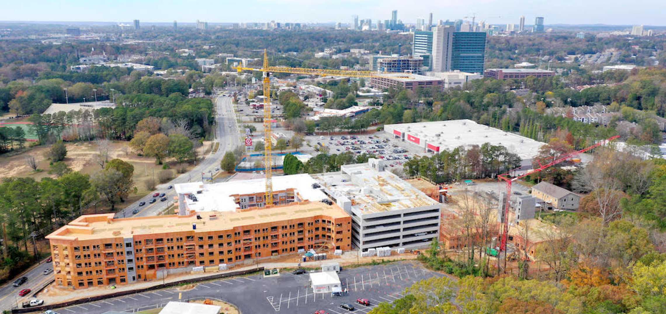 Images Mixeduse Bryn House tops out between parking lots Urbanize Atlanta
